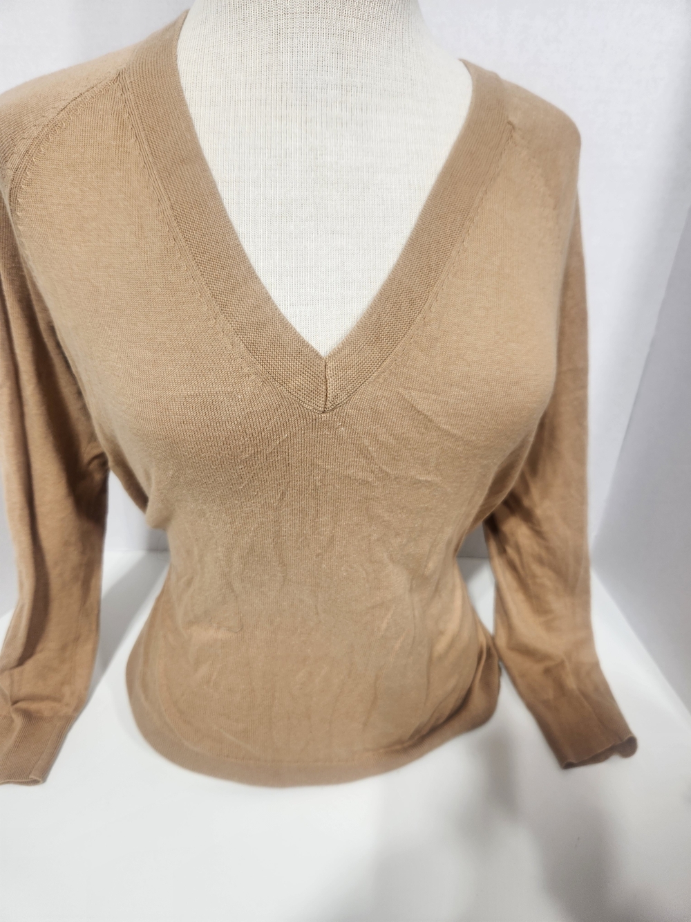 Banana Republic Camel-Tan V-Neck Sweater